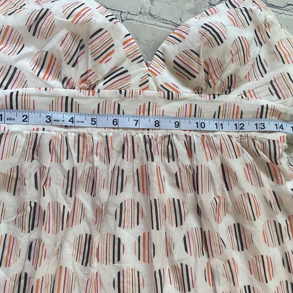 BCBG PARIS Summer dip Dye Geometric Stripe Circle Spheres Strappy Summer Dress - Picture 5 of 9